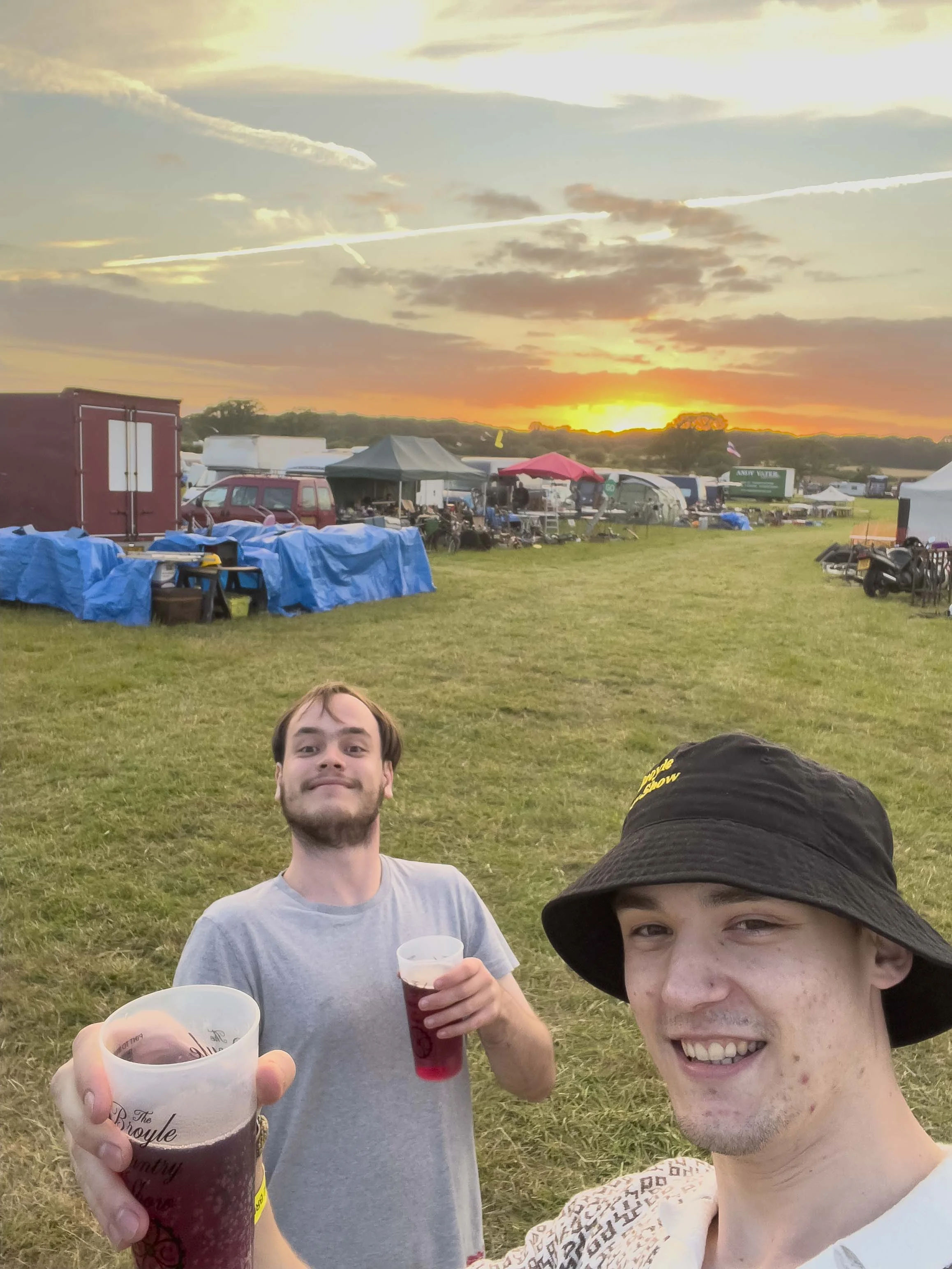Ryan taking a selfie with Korben with ciders
