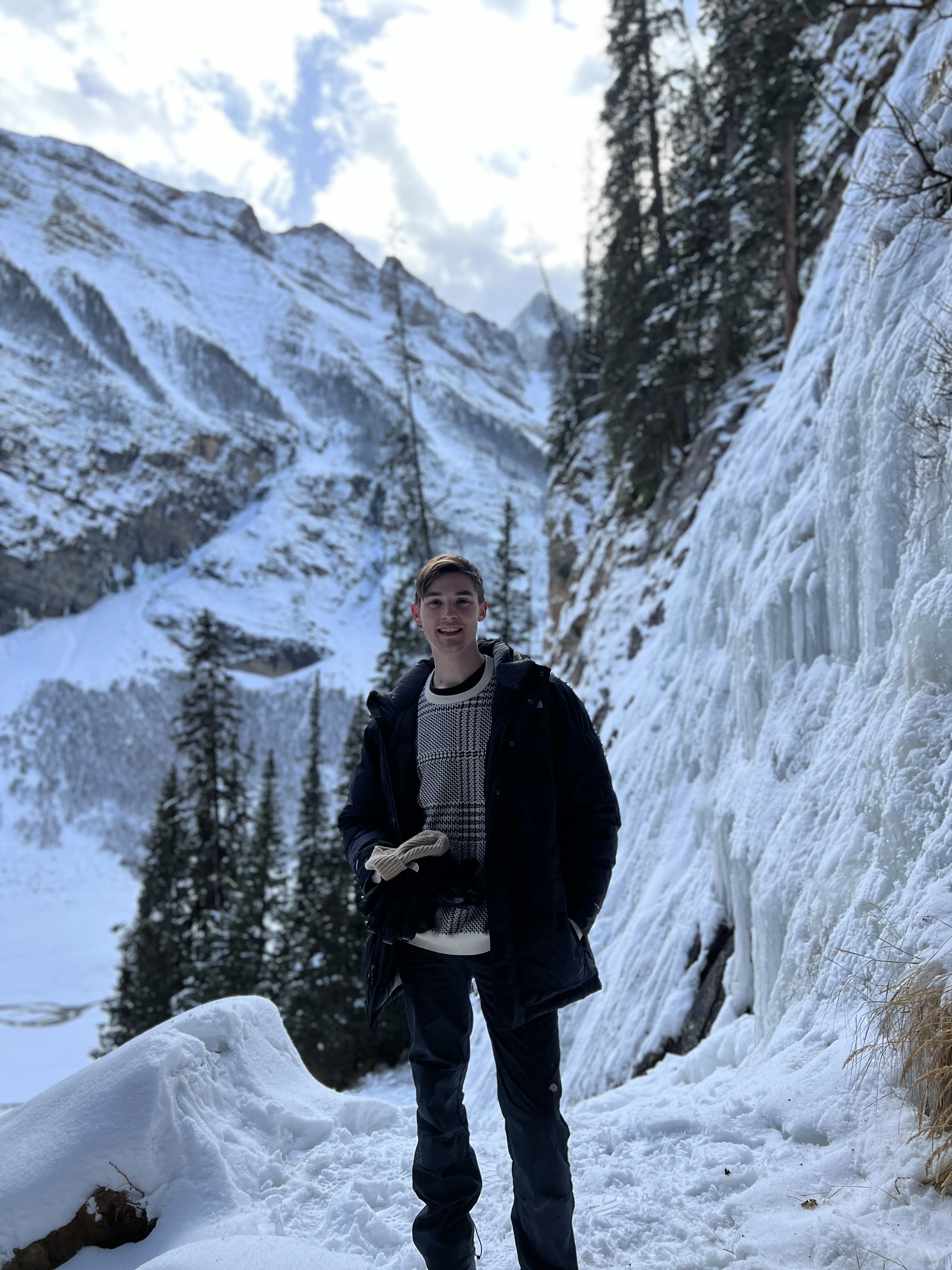 Ryan climbing in the rockies of Banff