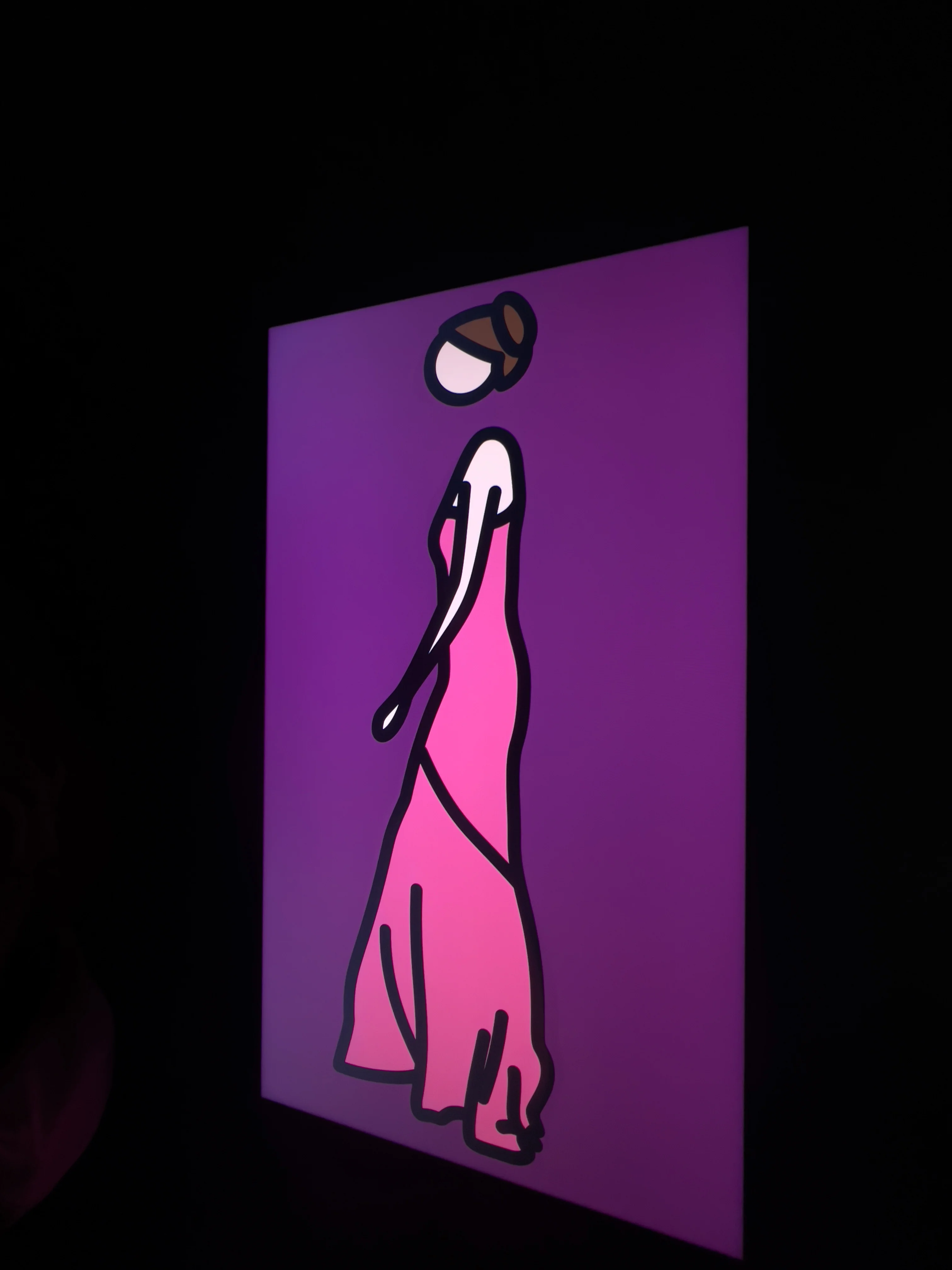 Artwork of a walking woman