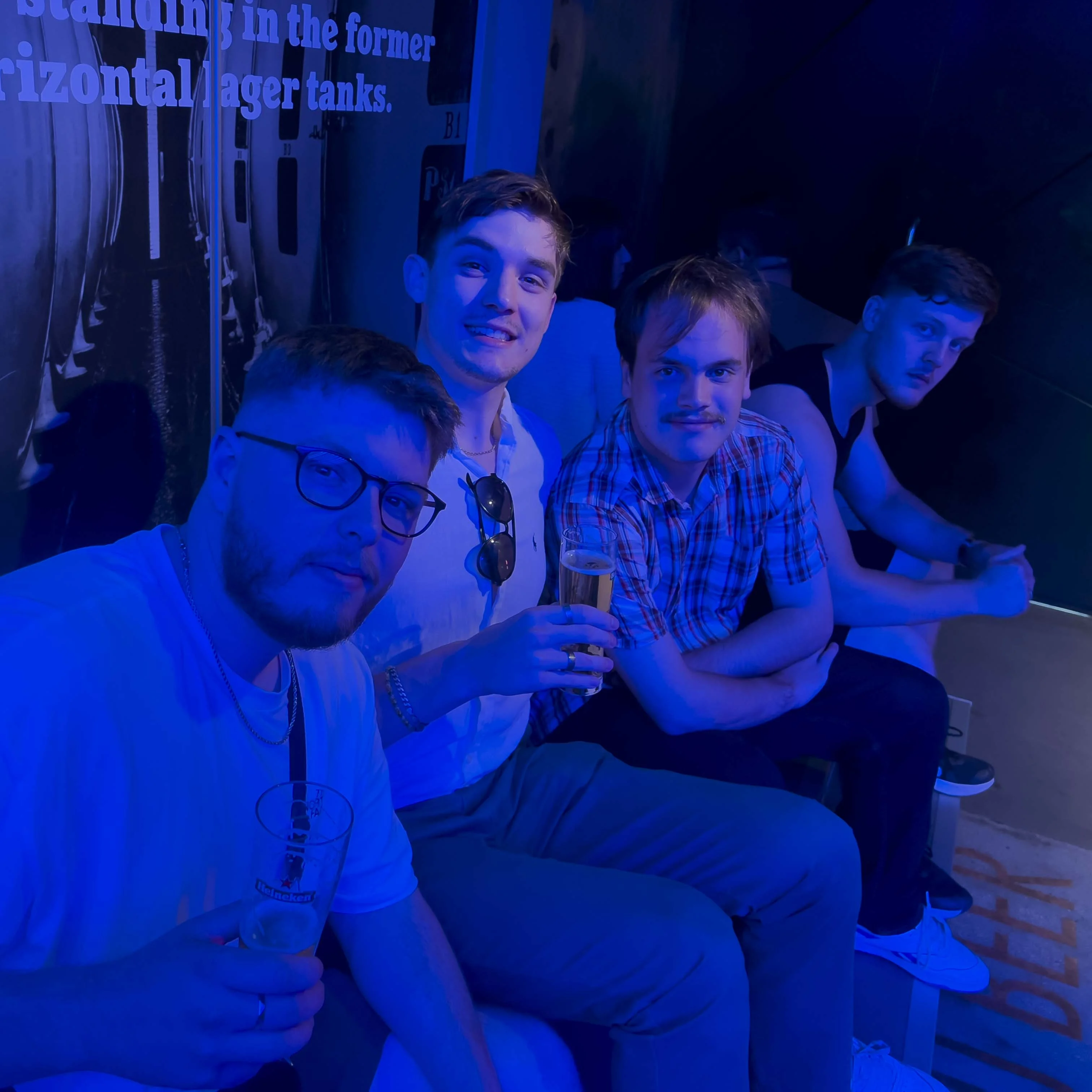 Toby, Ryan, Korben and Blue enjoying the Heineken Experience