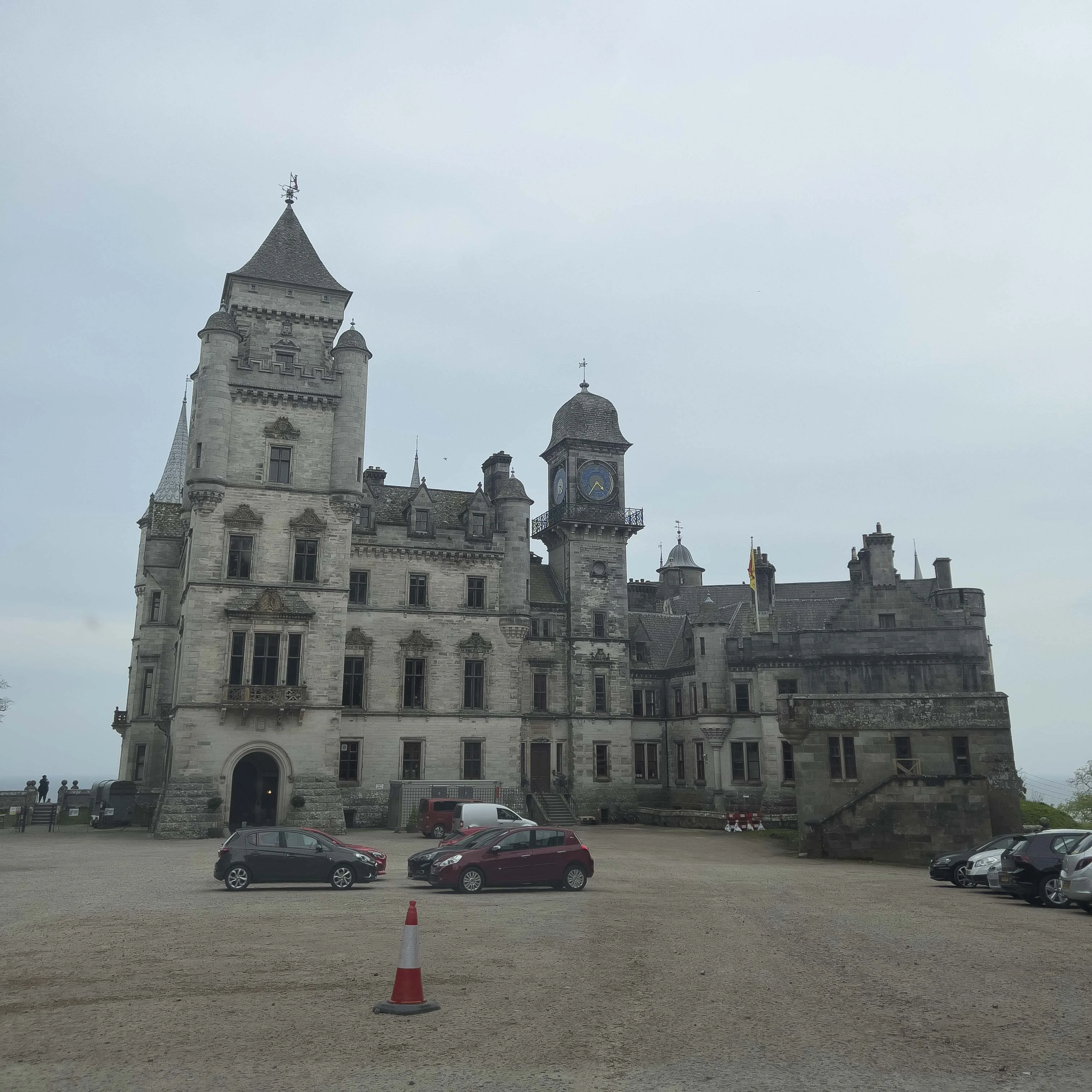 A view of Dunrobin castle from the car park