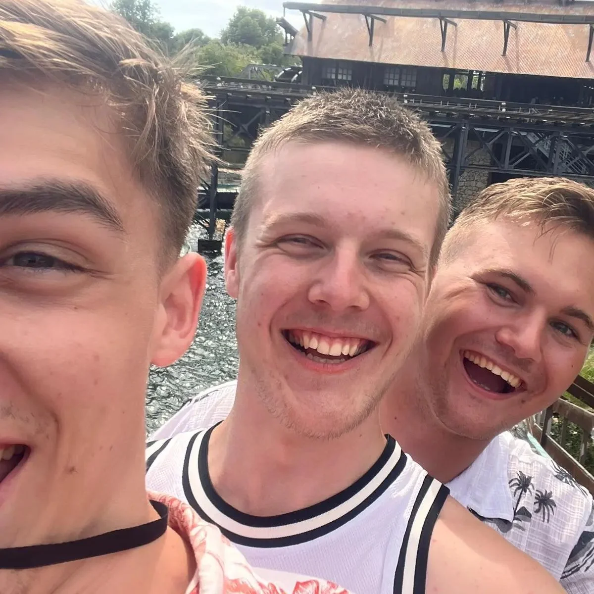Log flume ride at PortAventura theme park in Salou